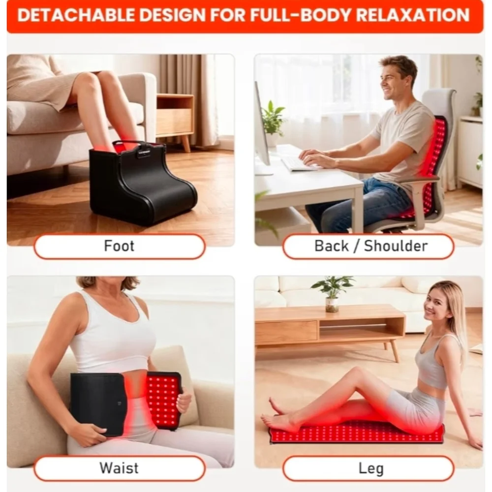 Viconor Red Light Therapy for Feet, Red Light Therapy Shoe Wraps for Feet. - Picture 5 of 10